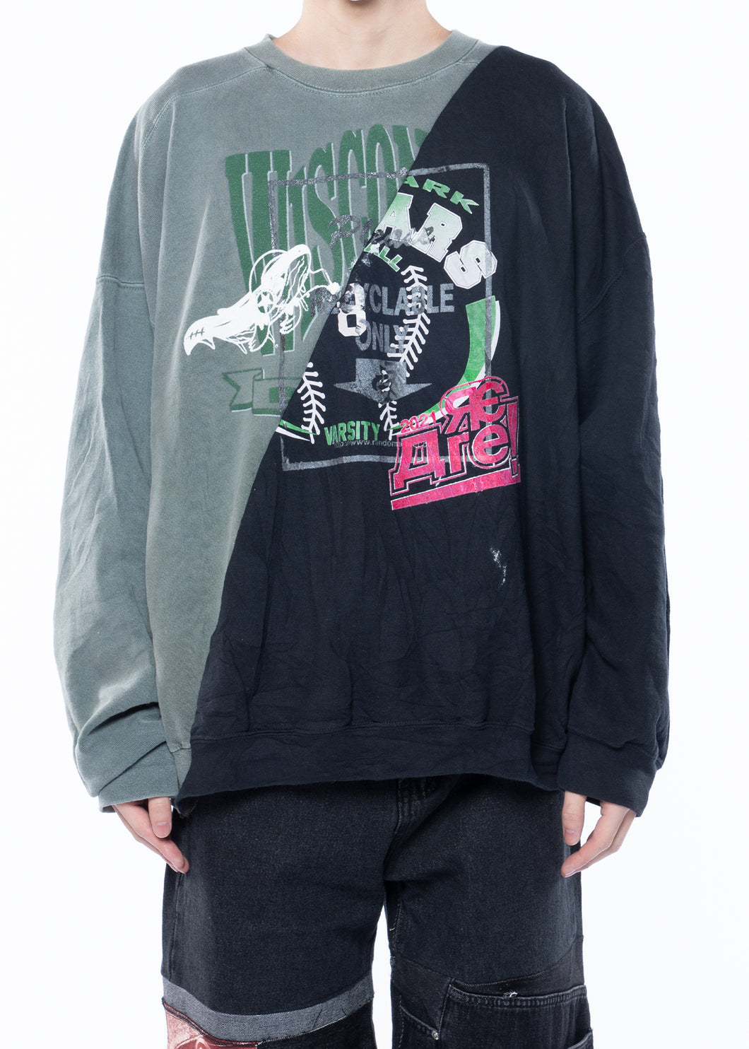 RANDOMEFFECT Patched Sweatshirt with Print